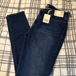 a.n.a Blue Skinny Jeans with Stretch and Fading